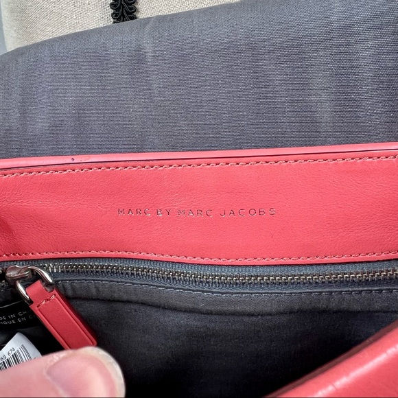 *MARC BY MARC JACOBS Luna Leather Saddle Crossbody Rose Bush Bag Purse - Picture 10 of 15